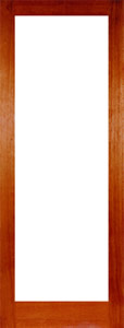 Pattern 10 - Hardwood Veneered, glazed internal door