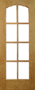 Internal door, Hamlet - Oak Veneered Raised Bead, glazed interior door